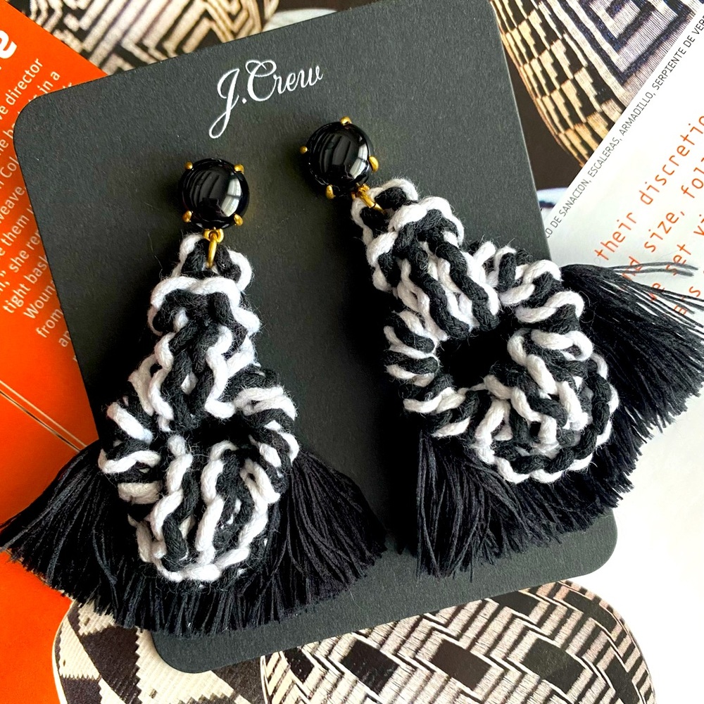 j crew | sailor knot tassel earrings